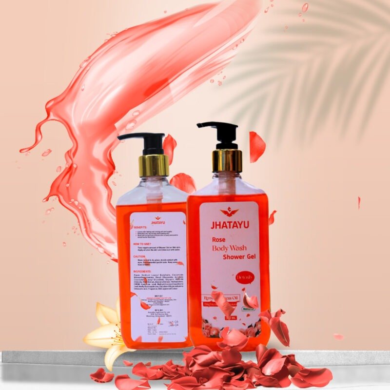 jhatayu cosmetics - Rose adult body wash shower gel.