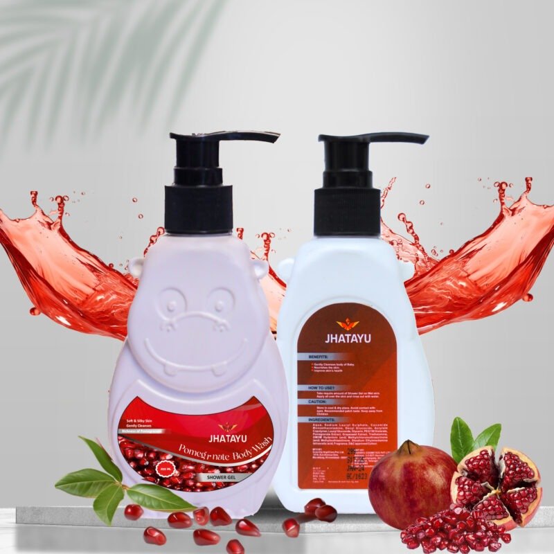 Jhatayu cosmetics - pomegranate kids body wash 200ml